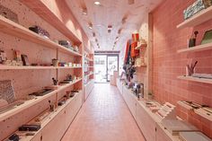 Papersmiths London store design, by B #interior #pink #tile