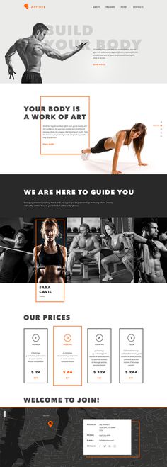 Gym landing page concept by tubik