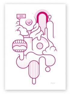 André Beato #vector #festival #pink #illustration #poster