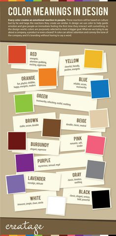 Color Meanings in Design [Infographic] #infographic