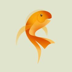 goldfish illustration #orange #illustrator #fish #goldfish