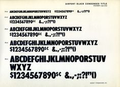 Daily Type Specimen | Mac McGrew wrote that Airport was the first... #type #specimen #typography
