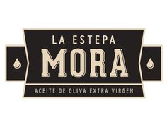 Dribbble - La Estepa Mora Olive Oil · Option 2 by Juanjo Marnetti #lettering #mora #olive #drop #vintage #logo #oil