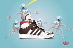 Sneaker's lover on the Behance Network #adidas #trainer #top #shoe #illustration #sneaker #character #high