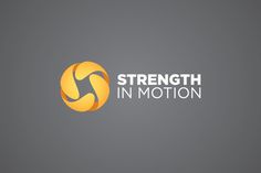 Strength in Motion Identity #muscle #strength #ball #yellow #fitness #logo