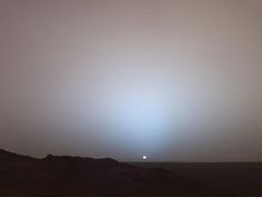 Sun sinks below the rim of the Gusev crater on Mars. #mars #nasa #spirit #space