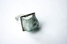 Firōzā Cube #parallel #crystal #silver #design #pulse #jewelry #frost #ice #translucent