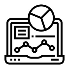 See more icon inspiration related to result, report, laptop, graph, business and finance, information, marketing, statistics, technology and computer on Flaticon.