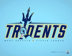 West Seattle Little League - danlustig.com #vector #seattle #tridents #sports #baseball #logo #typography