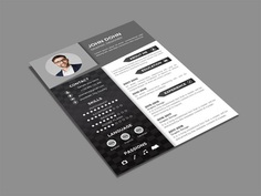 Free Black and White Resume Template with Elegant Design