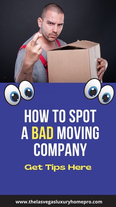 How to Spot a Bad Moving Company Infographic