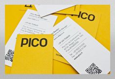 Pico #immage #branding #business #print #yellow #letterpress #corporate #identity #logo