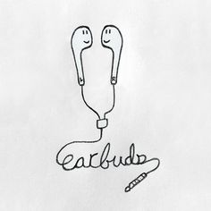 Ear Buds #earbuds #pun #earphones #comic #illustration #pencil #funny #sketch