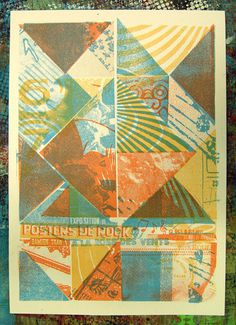 La rose des vents Damien Tran #print #color #screenprint #texture #poster #layout #concert #typography