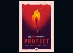 Campo Santo :: Experience • Protect • Defend #match #design #protect #illustration #fire #poster #art #forest #inferno