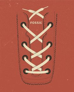 All sizes | Fossil footwear poster | Flickr - Photo Sharing! #red #print #design #retro #shoe #vintage