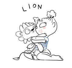 #lion #illustration #child #kid #hug