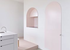 Melbourne Gallery Apartment minimal interior design deluxe concrete white pink soft beautiful beauty scandinavian danish new modern best