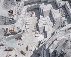 Aerial Views of The Carrara Marble Mines by Bernhard Lang