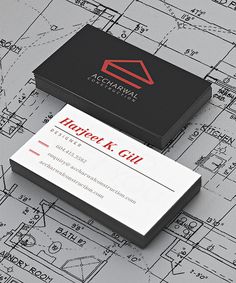 Accharwal Construction - Business Cards #stationary #business #construction #edges #painted #design #color #home #typographic #real #estate #cards