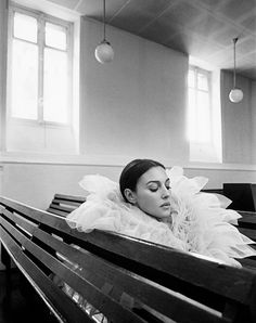 everyday_i_show: photos by Kate Barry #interior #collar #white #frill #bench #photography #lady #beauty