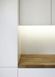 Dezeen » Blog Archive » Gallery House by Studio Octopi #wood #cupboards #white #detail
