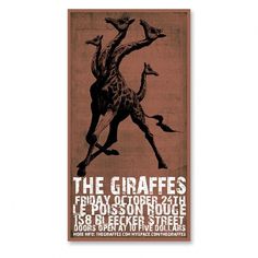 selected posters #lazar #aaron #giraffes #tzgani #the #poster #music