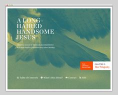 A Long Haired Handsome Jesus #website #layout #design #web