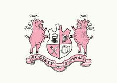 Mikey Burton / Graphic Design, Illustration and Letterpress #logo #bacon #pigs #gluttony