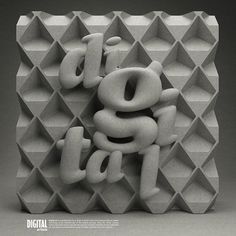 3D Digital type on the Behance Network #type