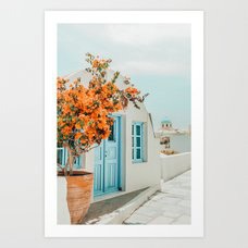 Greece Airbnb #photography #greece #travel Art Print