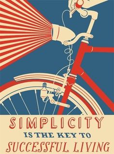 Simplicity is the Key to Successful Living — Chris Abraham #vintage #poster