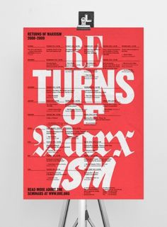 Work on Display #grid #red #poster #typography