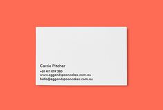 Egg & Spoon Cakes by Sophia Duhrin #business card #graphic design #stationary