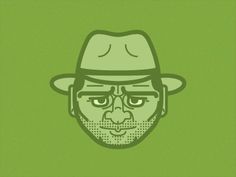 Dribbble - Anything but Snakes by Chris Gerringer #bright #vector #minimal #face #character