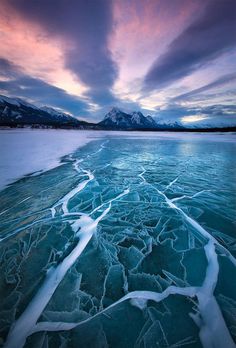 CJWHO ™ (Ice Bubbles Create Picturesque Scene at the Foot...) #amazing #landscape #nature #photography #rocky #mountains