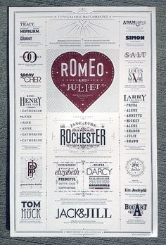FPO: Typographic Matchmaking Poster #matchmaking #letterpress #love #typography