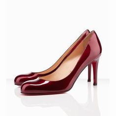 Red Christian Louboutin Simple 85mm Leather Pumps Red Sole Shoes #fashion