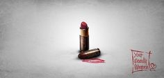 Your Deadly weapon - Lipstick Ad on the Behance Network #creative #weapon #lipstick #advertising