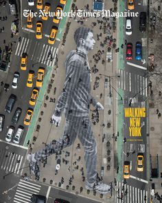 Walking New York Cover by JR for New York Times Magazine
