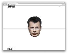SmartHeart website start page. Prohorov & Putin #start #photo #portfolio #russian #index #website #portrait #minimal #politics #typography