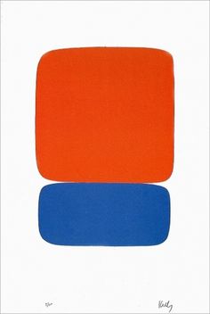 Red-Orange Over Blue - Ellsworth Kelly - Prints - Original Prints #kelly #ellsworth #art #paintings
