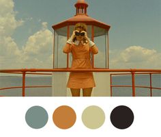 Sam: Why do you always use binoculars?Suzy: It helps me see things closer. Even if theyre not very far away. I pretend its my magic power. #wes #color #anderson #palette