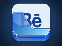 Behance Portfolio App Icon #creative #icon #ramotion #portfolio #design #glass #app #behance #network #holder #paper #adobe