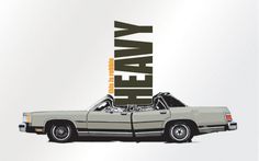 Heavy LP Album cover on the Behance Network #album #jacket #typography #wrecked #illustration #heavy #music #grey
