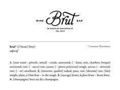 dan_alexander_brut_project22 #interior #lettering #wine #restaurant #identity #bar #logo #layout #typography