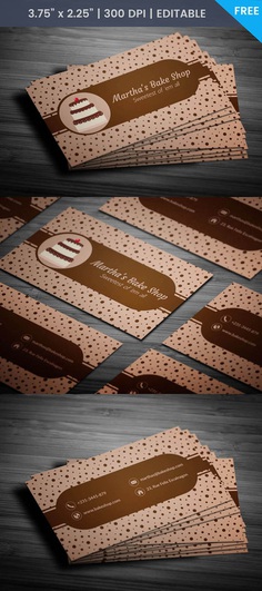 Free Printable Bakery Business Card Template