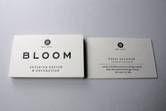 Bloom Interior Design | Famous Visual Services #stationery #print #typography