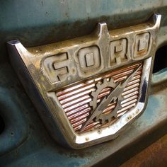 1960 Ford F-250 Logo | Fab.com #truck #ford #rust #gear #bolt #lighthing #chrome #emblem