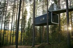 Sweden's Treehotel, a Getaway for Forest Sprites Who Only Wear Black | Co.Design #sweden #architecture #treehotel